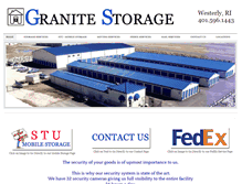 Tablet Screenshot of granitestorage.com
